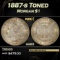 1887-s Morgan Dollar Toned $1 Grades ms63