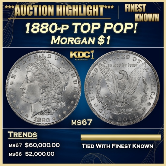 1880-p Morgan Dollar TOP POP! $1 ms67 SEGS