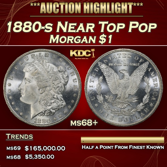 1880-s Morgan Dollar Near Top Pop $1 ms68+ SEGS