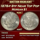 1878-p 8tf Morgan Dollar Near Top Pop $1 ms67 SEGS