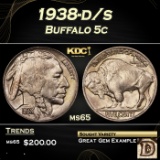 1938-d/s Buffalo Nickel 5c Grades ms65