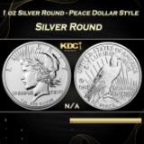 1 oz Silver Round - Peace Dollar Style