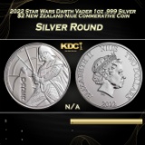 2022 Star Wars Darth Vader 1oz .999 Silver $2 New Zealand Niue Commerative Coin Grades Ungraded
