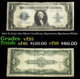 1923 $1 large size Silver Certificate Grades vf+ Signatures Speelman/White