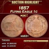 1857 Flying Eagle Cent 1c ms63+ SEGS