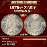 1878-p 7/8tf Morgan Dollar $1 ms65+ SEGS