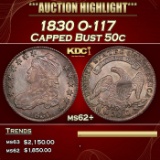 1830 Capped Bust Half Dollar O-117 50c ms62+ USCG