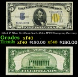 1934A $5 Silver Certificate North Africa WWII Emergency Currency Grades xf