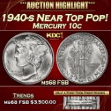1940-s Mercury Dime Near Top Pop! 10c ms68 FSB SEGS