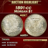 1891-cc Morgan Dollar $1 ms65+ SEGS