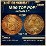 1899 Indian Cent TOP POP! 1c ms67 rd SEGS