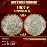 1901-p Morgan Dollar $1 ms62 USCG