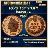 1878 Proof Indian Cent TOP POP! 1c pr67 rb SEGS