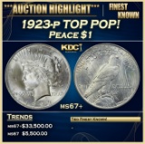 1923-p Peace Dollar TOP POP! $1 ms67+ SEGS