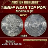 1886-p Morgan Dollar Near Top Pop! $1 ms68 SEGS
