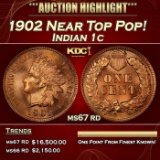1902 Indian Cent Near Top Pop! 1c ms67 rd SEGS