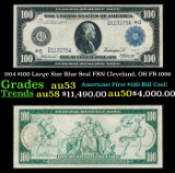 1914 $100 Large Size Blue Seal FRN Cleveland, OH Grades Select AU FR-1096