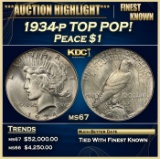 1934-p Peace Dollar TOP POP! $1 ms67 SEGS