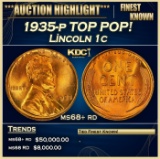 1935-p Lincoln Cent TOP POP! 1c ms68+ rd SEGS