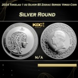 2024 Tokelau 1 oz Silver $5 Zodiac Series: Virgo Coin