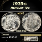 1939-s Mercury Dime 10c ms65 FSB SEGS