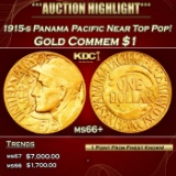 1915-s Panama Pacific Gold Commem Dollar Near Top Pop! 1 ms66+ SEGS