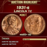 1931-s Lincoln Cent 1c ms65+ rd SEGS