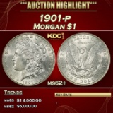1901-p Morgan Dollar $1 ms62+ SEGS
