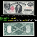 1917 $1 Large Size Legal Tender Note Grades Choice AU/BU Slider Signatures Speelman/White