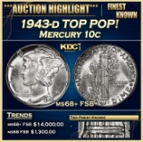 1943-d Mercury Dime TOP POP! 10c ms68+ FSB SEGS