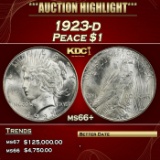 1923-d Peace Dollar $1 ms66+ SEGS