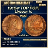 1915-p Lincoln Cent TOP POP! 1c ms68 rd SEGS