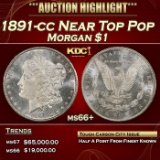 1891-cc Morgan Dollar Near Top Pop $1 ms66+ SEGS