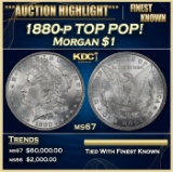 1880-p Morgan Dollar TOP POP! $1 ms67 SEGS