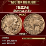 1923-s Buffalo Nickel 5c ms65+ SEGS