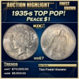 1935-s Peace Dollar TOP POP! $1 ms67 SEGS