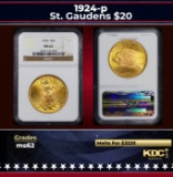 NGC 1924-p Gold St. Gaudens Double Eagle $20 ms62 NGC