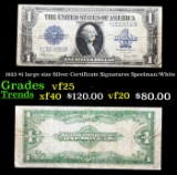 1923 $1 large size Silver Certificate Grades vf+ Signatures Speelman/White