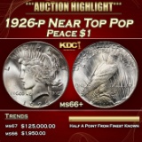 1926-p Peace Dollar Near Top Pop $1 ms66+ SEGS