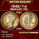 1942/1-d Mercury Dime 10c ms62 USCG