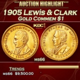 1905 Lewis & Clark Gold Commem Dollar 1 ms66 SEGS