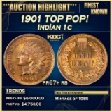 1901 Proof Indian Cent TOP POP! 1c pr67+ rb SEGS