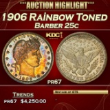 1906 Proof Barber Quarter Rainbow Toned 25c pr67 SEGS