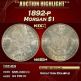 1892-p Morgan Dollar $1 ms65+ SEGS