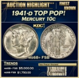 1941-d Mercury Dime TOP POP! 10c ms68+ FSB SEGS