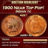 1900 Indian Cent Near Top Pop! 1c ms66+ rd SEGS