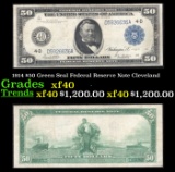 1914 $50 Green Seal Federal Reserve Note Grades xf Cleveland