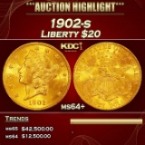 1902-s Gold Liberty Double Eagle $20 ms64+ SEGS
