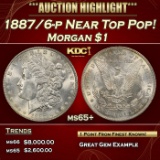 1887/6-p Morgan Dollar Near Top Pop! $1 ms65+ SEGS
