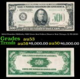 1934A $500 Green Seal Federal Reserve Note President McKinley Chicago, IL Grades Select AU FR-2202G
